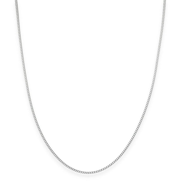 925 Sterling Silver Fine Flat Curb Chain - 20" - 2.9g