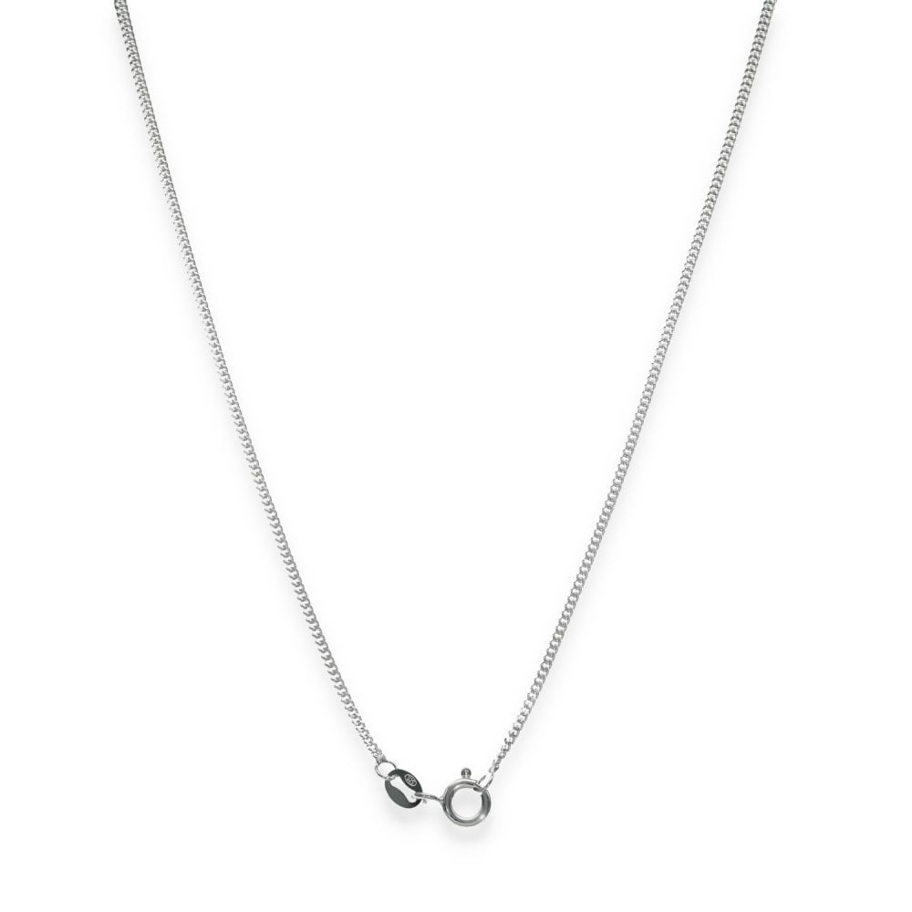 925 Sterling Silver Fine Flat Curb Chain - 18" - 2.7g