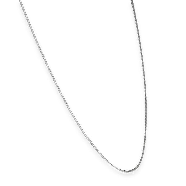 925 Sterling Silver Fine Flat Curb Chain - 16" - 1.8g
