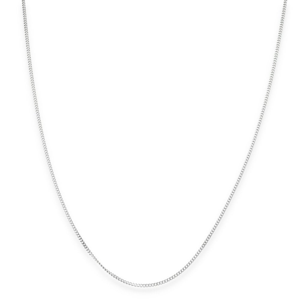 925 Sterling Silver Fine Flat Curb Chain - 16" - 1.8g