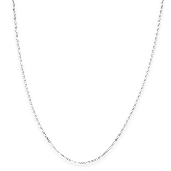 925 Sterling Silver Fine Flat Curb Chain - 16" - 1.8g