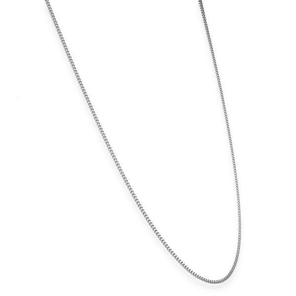 925 Sterling Silver Fine Flat Curb Chain - 18/20" - 2.8g