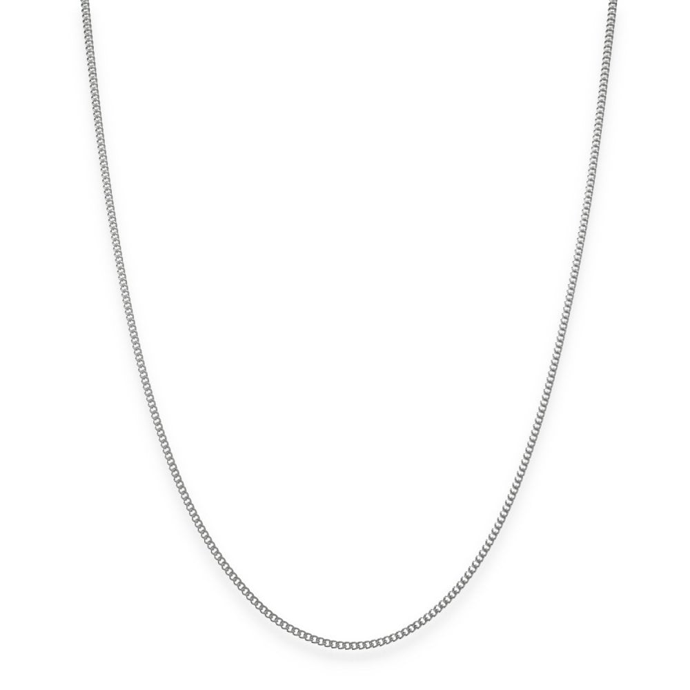 925 Sterling Silver Fine Flat Curb Chain - 18/20" - 2.8g
