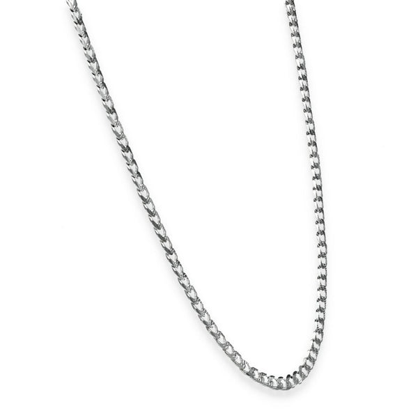 925 Sterling Silver Patterned Flat Curb Chain - 20" - 10.1g