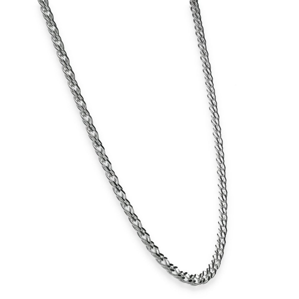 925 Sterling Silver Flat Double Curb Chain - 18" - 13.5g