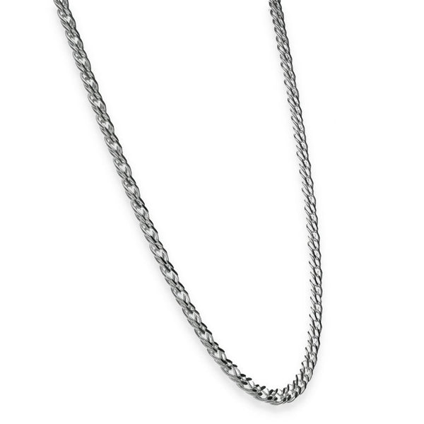925 Sterling Silver Flat Double Curb Chain - 18" - 13.5g