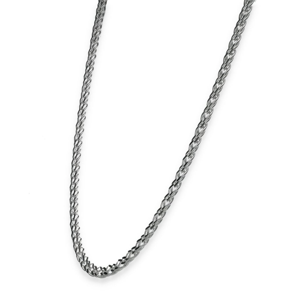 925 Sterling Silver Flat Double Curb Chain - 18" - 13.5g
