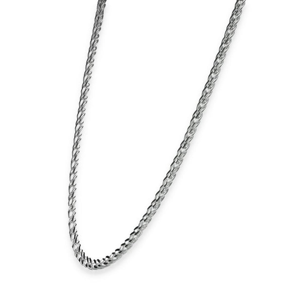 925 Sterling Silver Flat Double Curb Chain - 16" - 11.8g