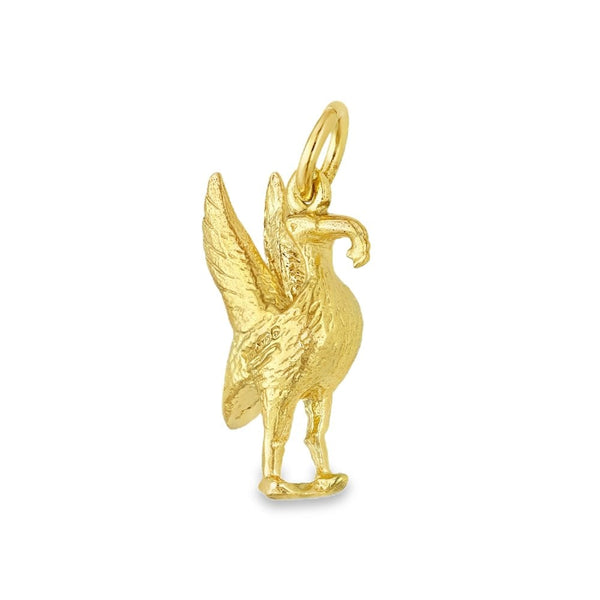 9ct Yellow Gold Liverbird Pendant - 8x19x6mm - 3.3g
