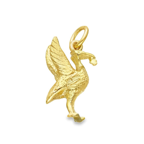 9ct Yellow Gold Liverbird Pendant - 8x19x6mm - 3.3g