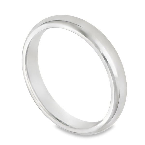 950 Platinum Plain Court Wedding Band - Size W - 4mm