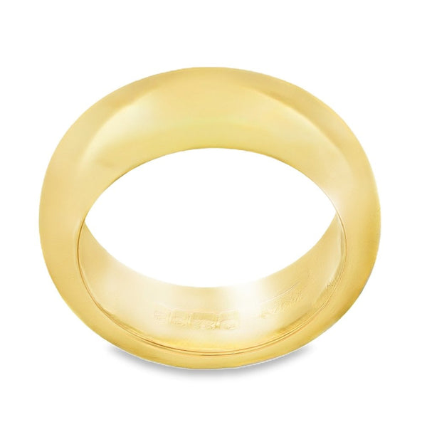 22ct Yellow Gold Plain D-Shape Wedding Band - Size I½ - 7mm