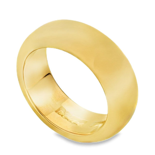 22ct Yellow Gold Plain D-Shape Wedding Band - Size I½ - 7mm
