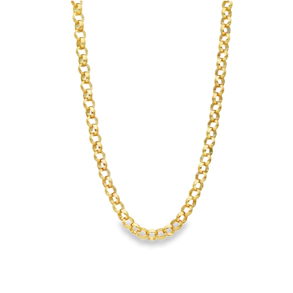 9ct Yellow & Rose Gold Belcher Chain - 17" - 27.3g