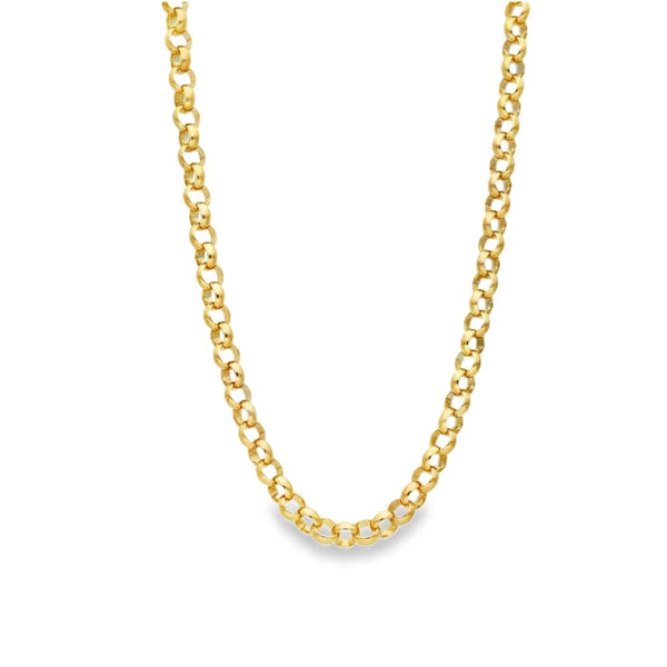 9ct Yellow & Rose Gold Belcher Chain - 17" - 27.3g