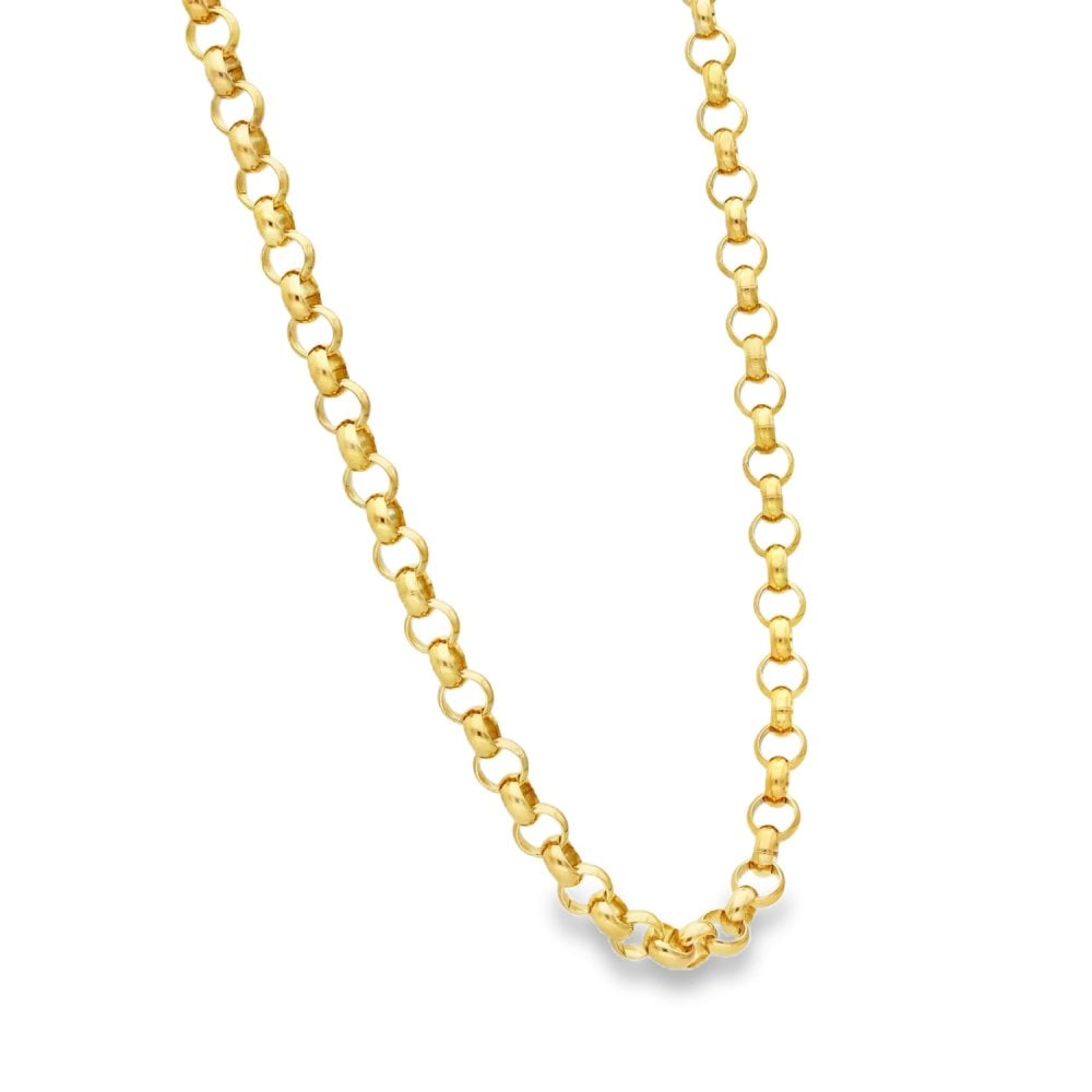 9ct Yellow & Rose Gold Belcher Chain - 17" - 27.3g