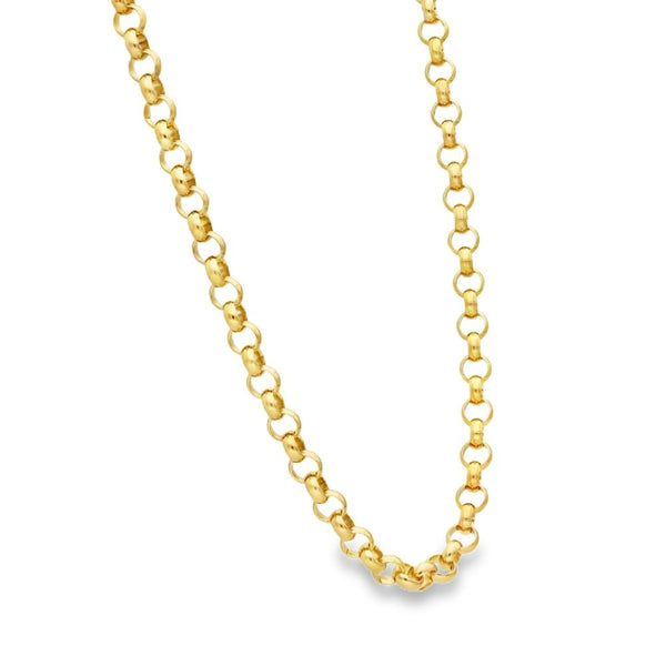 9ct Yellow & Rose Gold Belcher Chain - 17" - 27.3g