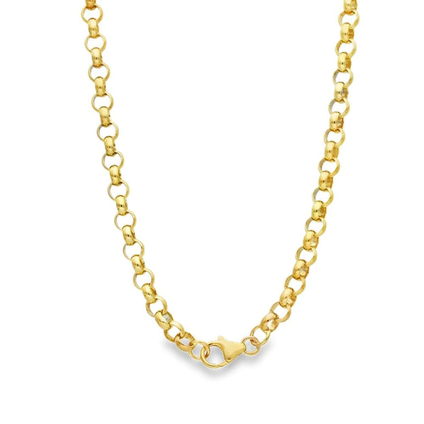 9ct Yellow & Rose Gold Belcher Chain - 17" - 27.3g