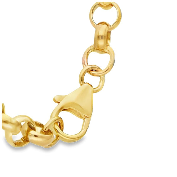 9ct Yellow & Rose Gold Belcher Chain - 17" - 27.3g