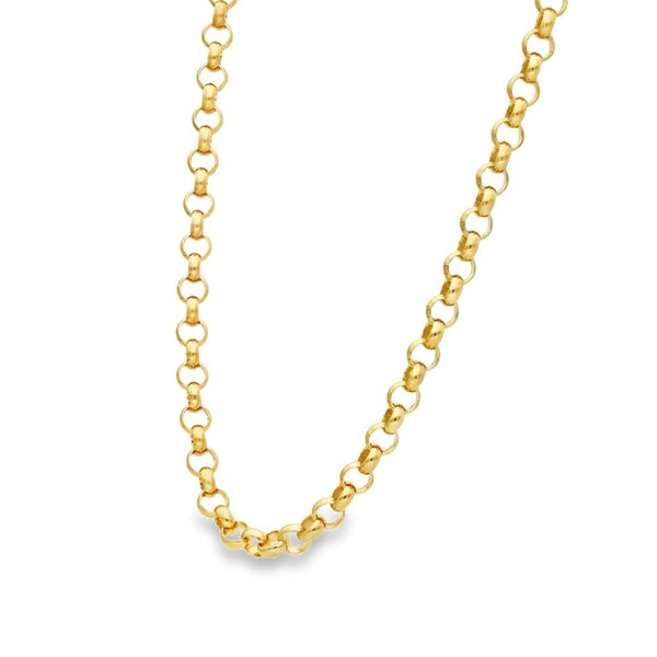 9ct Yellow & Rose Gold Belcher Chain - 17" - 27.3g