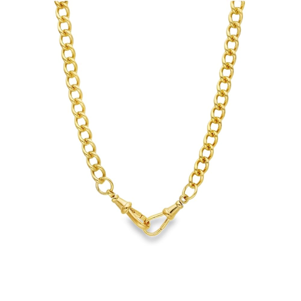 9ct Yellow Gold Curb Chain - 18" - 37.9g