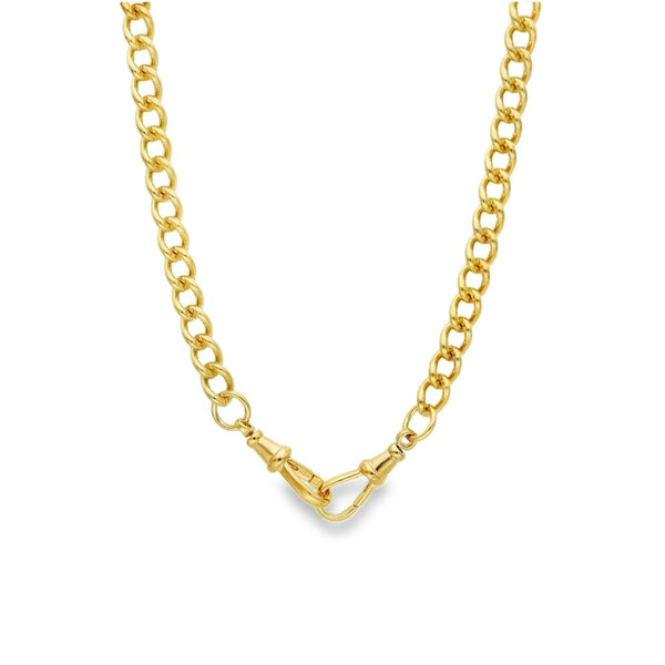 9ct Yellow Gold Curb Chain - 18" - 37.9g