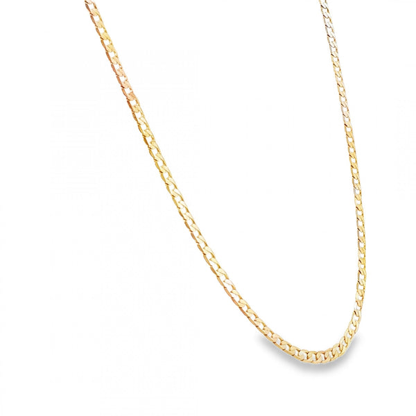 9ct Yellow Gold Open Oval Curb Chain - 20" - 9.0g