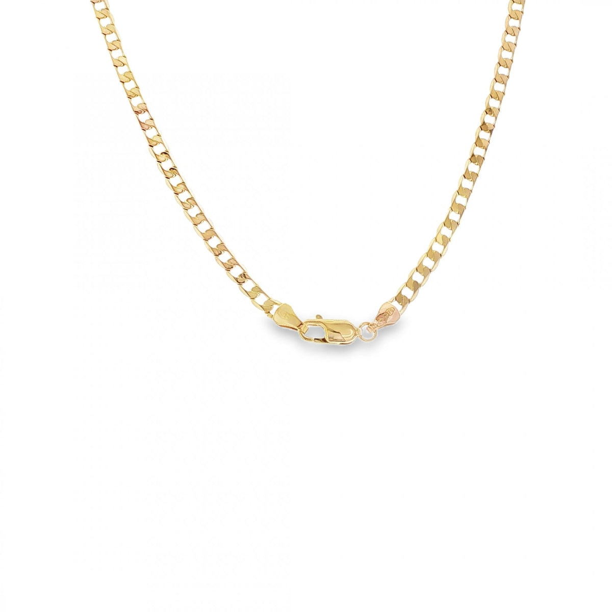 9ct Yellow Gold Open Oval Curb Chain - 20" - 9.0g