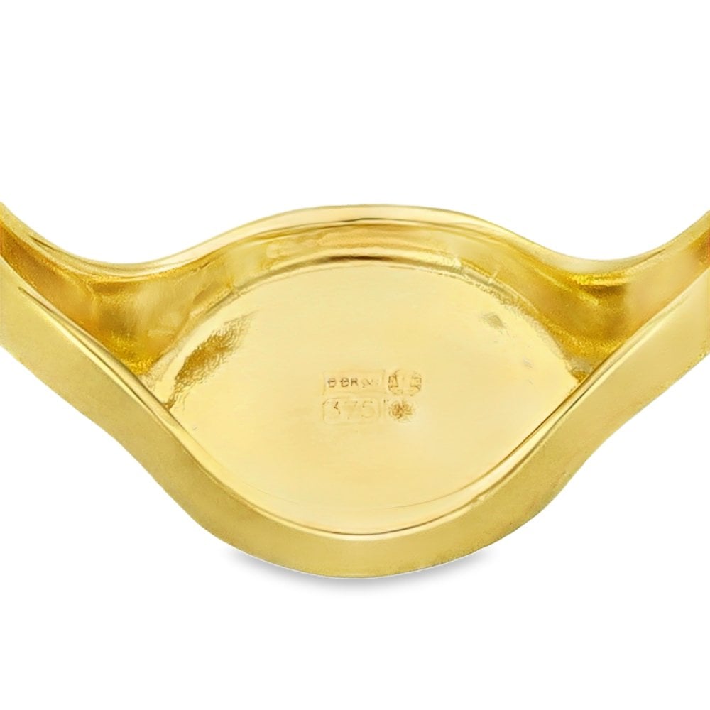 9ct Yellow Gold Kids Bee Signet Ring - Size I - 8mm
