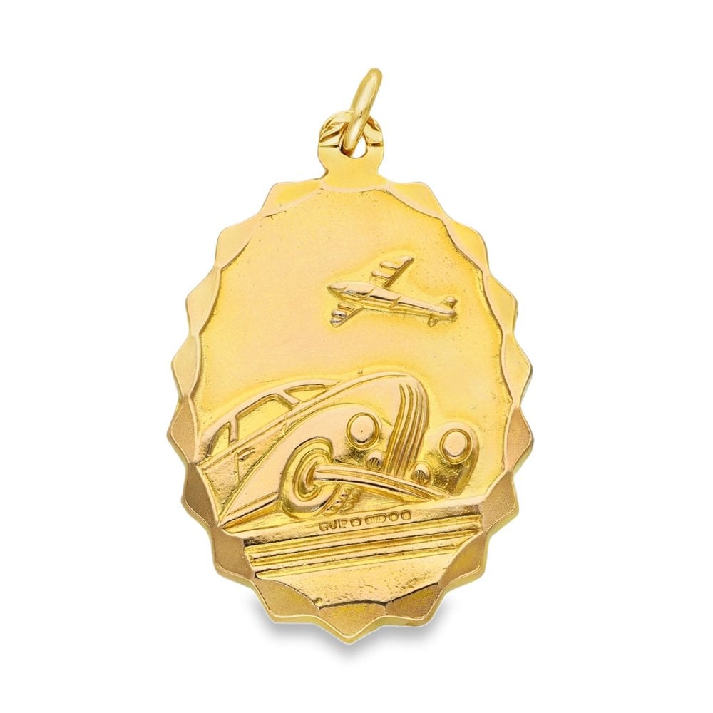 9ct Yellow Gold Oval St. Christopher Pendant -23x34x4.5mm -16.5g