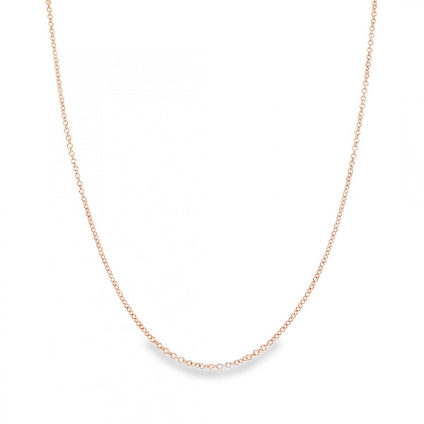 9ct Rose Gold Fine Trace Chain - 20" - 3.3g