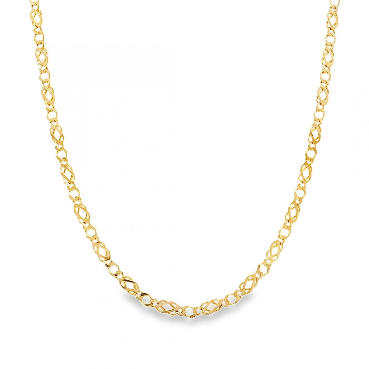 9ct Yellow Gold Celtic Chain - 18" - 9.3g