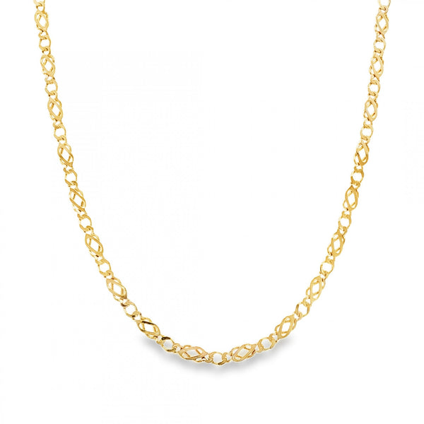 9ct Yellow Gold Celtic Chain - 18" - 9.3g