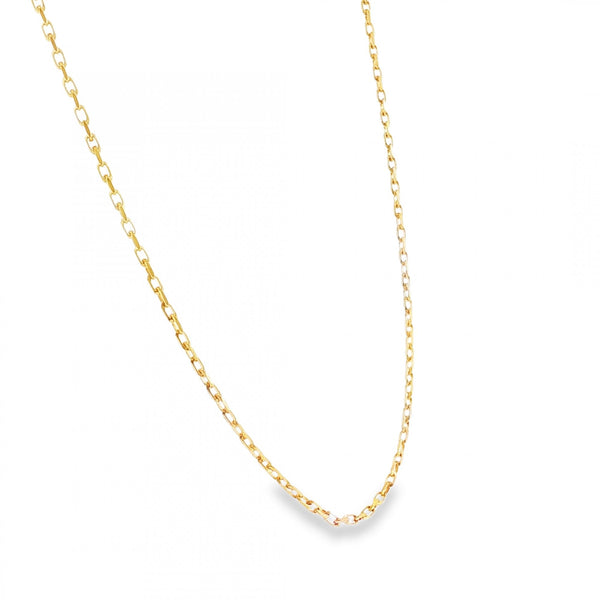 9ct Yellow Gold Oval File Belcher Chain - 18" - 4.8g