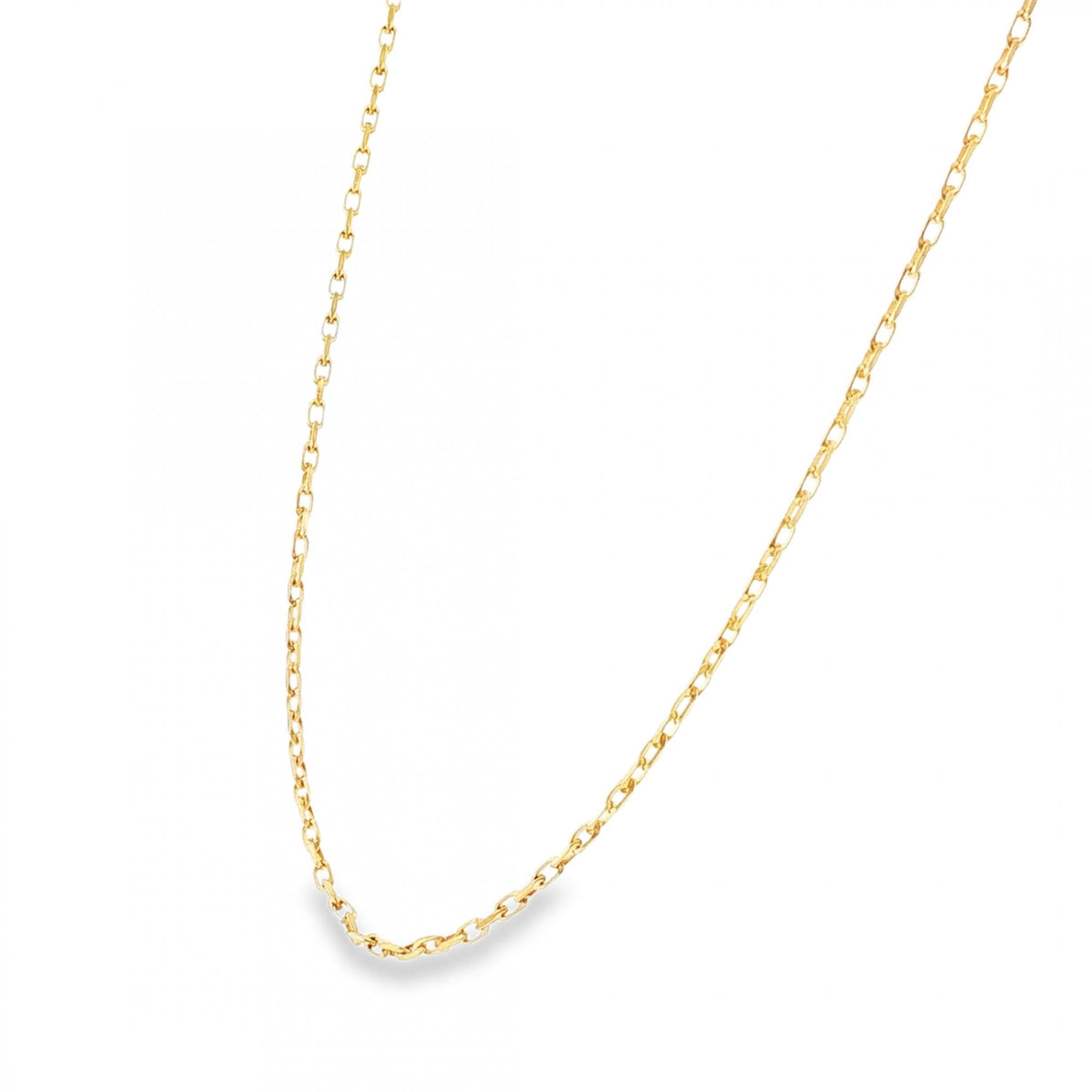 9ct Yellow Gold Oval File Belcher Chain - 18" - 4.8g