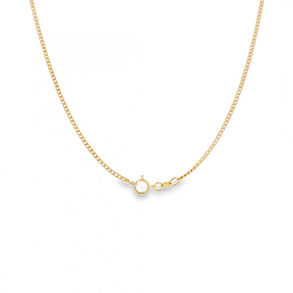 9ct Yellow Gold Closed Curb Chain - 24" - 7.8g