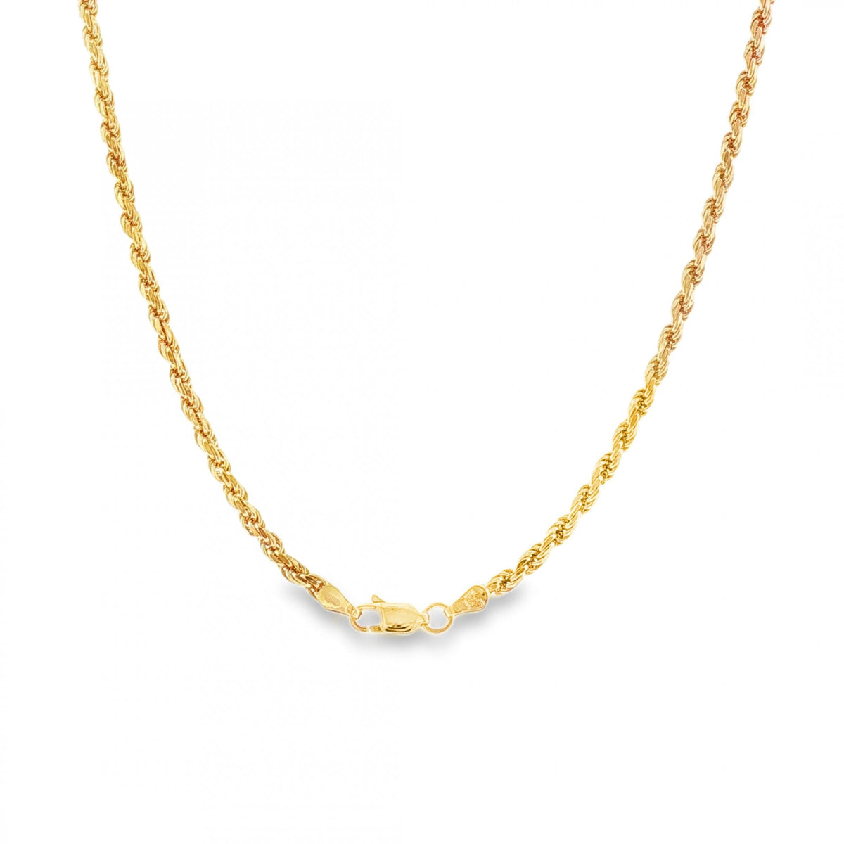 9ct Yellow Gold Closed Rope Chain - 24" - 17.0g