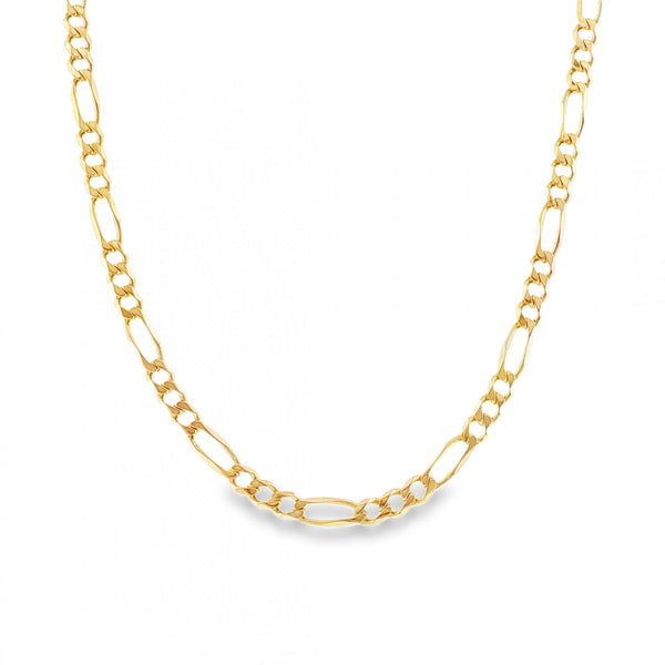 9ct Yellow Gold Figaro Chain - 20" - 16.9g