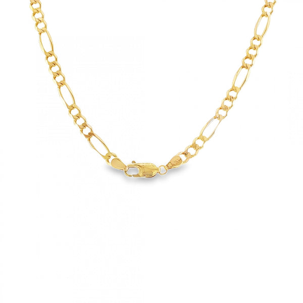 9ct Yellow Gold Figaro Chain - 20" - 16.9g