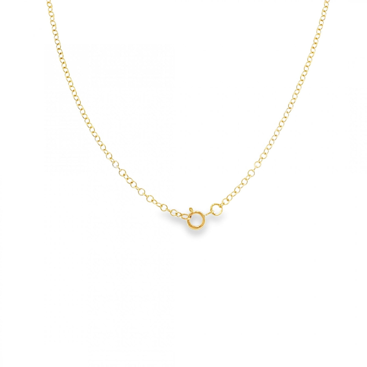 9ct Yellow Gold Open Heart Pendant & Necklace - 20" - 4.8g