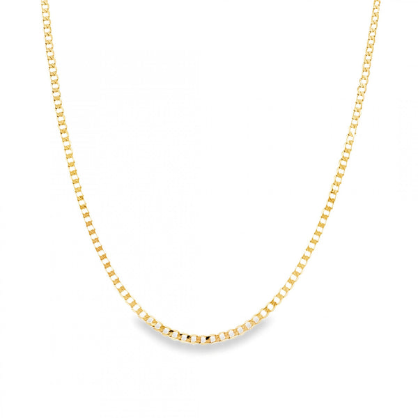9ct Yellow Gold Flat Curb Chain - 24" - 5.3g