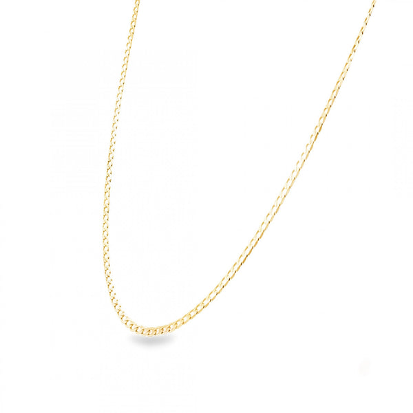 9ct Yellow Gold Flat Curb Chain - 24" - 5.3g
