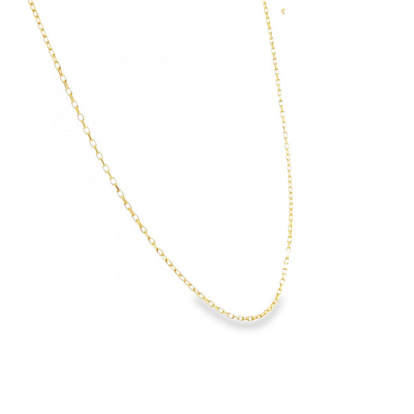 9ct Yellow Gold Trace Chain - 18" - 2.1g