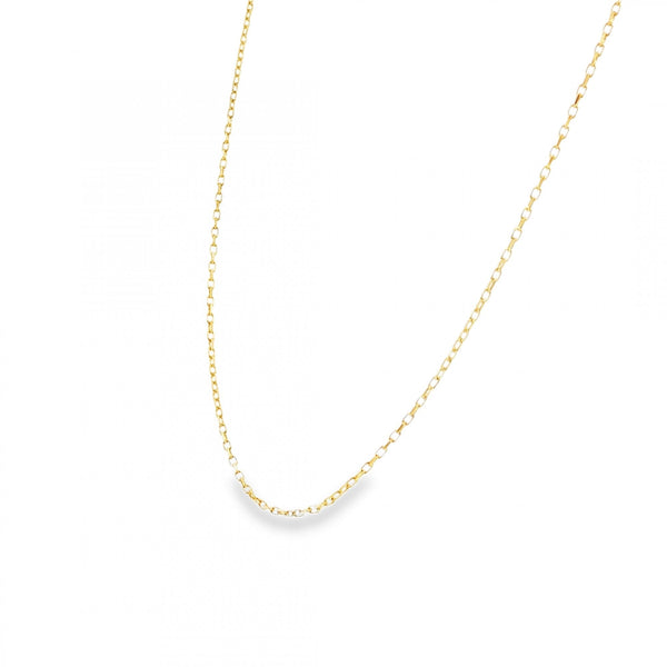 9ct Yellow Gold Trace Chain - 18" - 2.1g