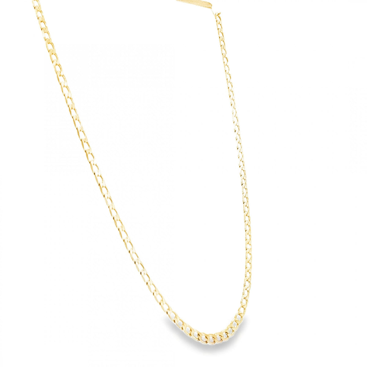 9ct Yellow Gold Oval Flat Curb Chain - 18" - 6.7g