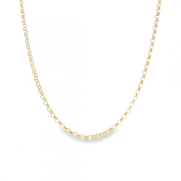 9ct Yellow Gold Fine Belcher Chain - 20" - 8.5g