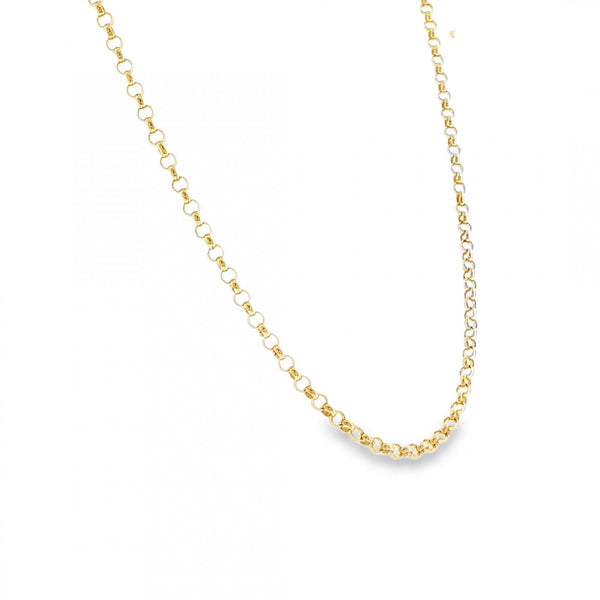 9ct Yellow Gold Fine Belcher Chain - 20" - 8.5g