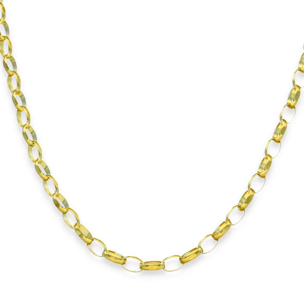 9ct Yellow Gold Belcher Chain - 22" - 5.9g