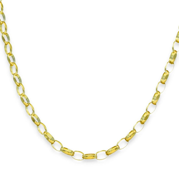 9ct Yellow Gold Belcher Chain - 22" - 5.9g
