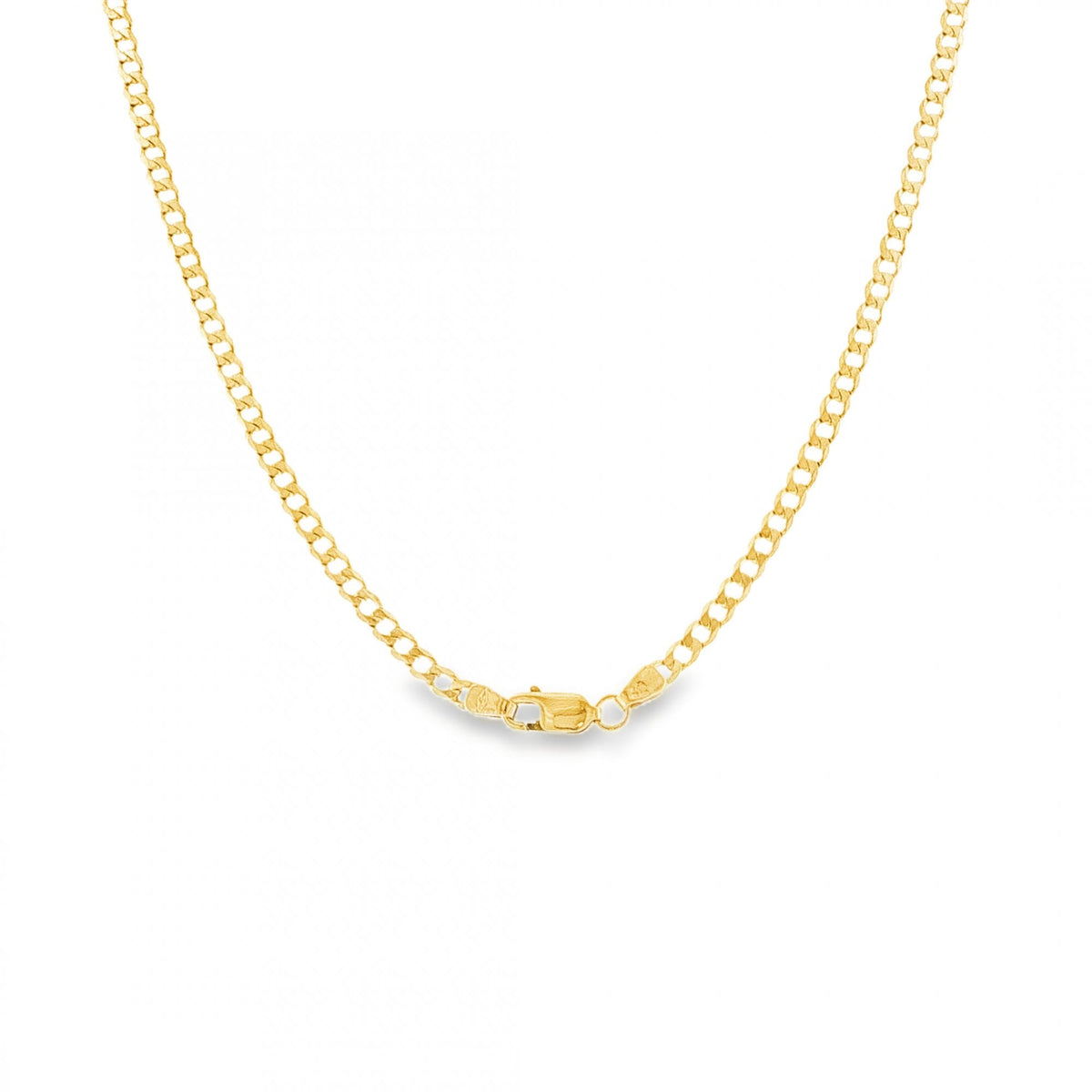 9ct Yellow Gold Curb Chain - 21" - 7.6g